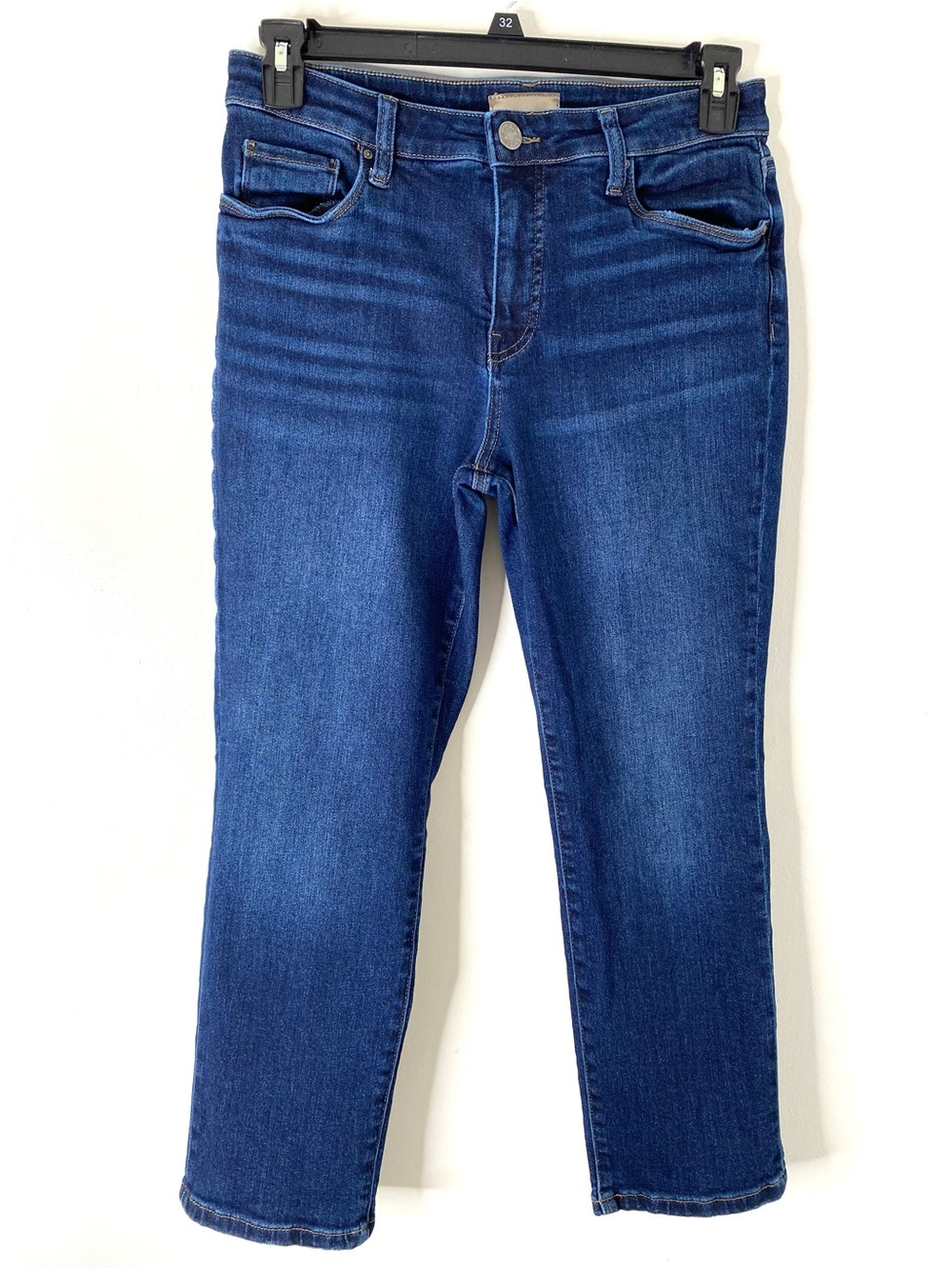 Kut from the Kloth Reese Fab Ab Ankle Straight Leg Jean Dark Wash Petite Stretch